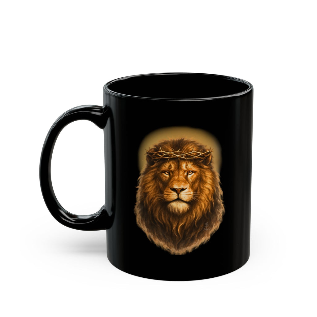 Lion of Judah Black Mug (11oz/15oz) | Christian Faith Coffee Mug
