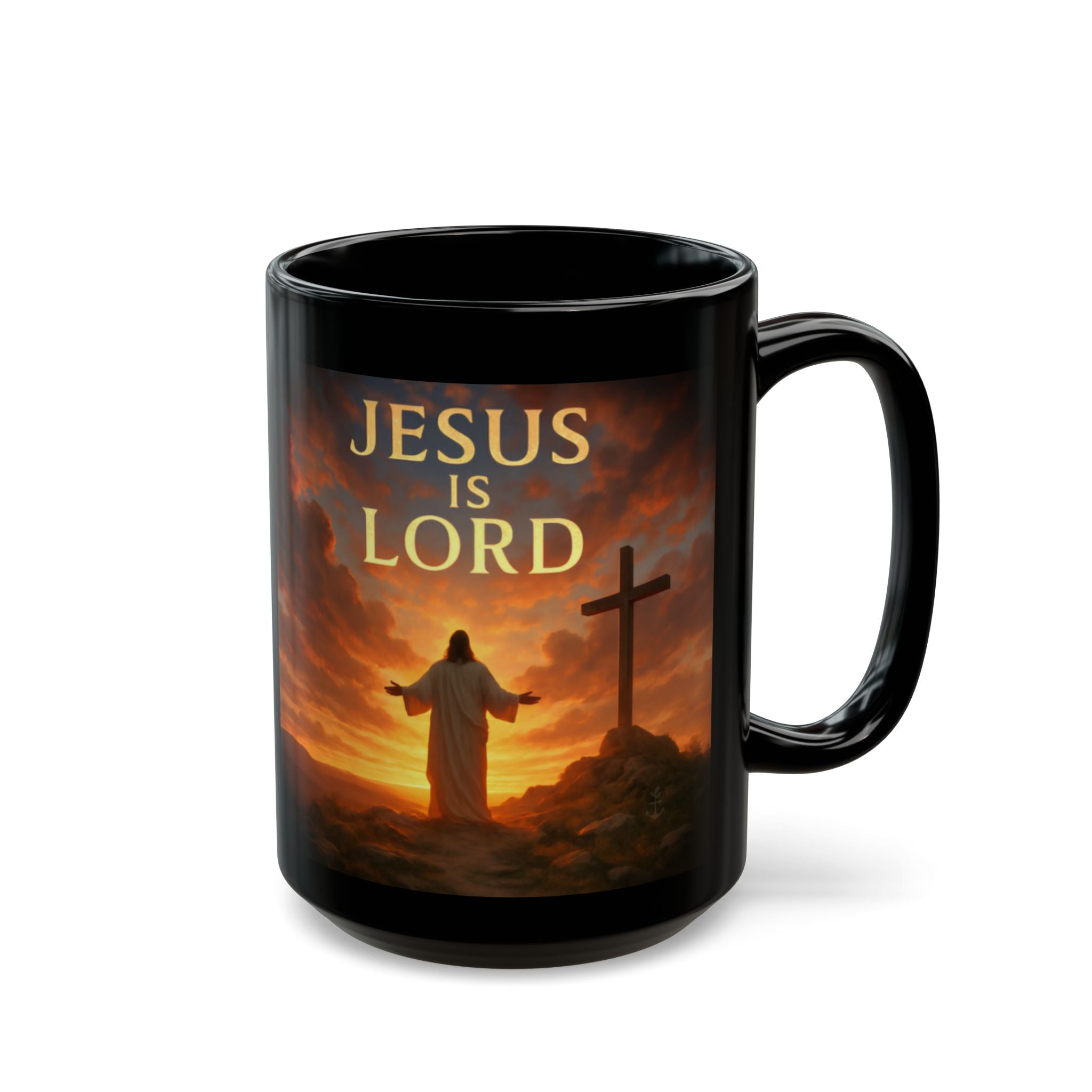 Jesus Is Lord Sunrise Mug | Christian Black Ceramic Coffee Mug (11oz & 15oz)