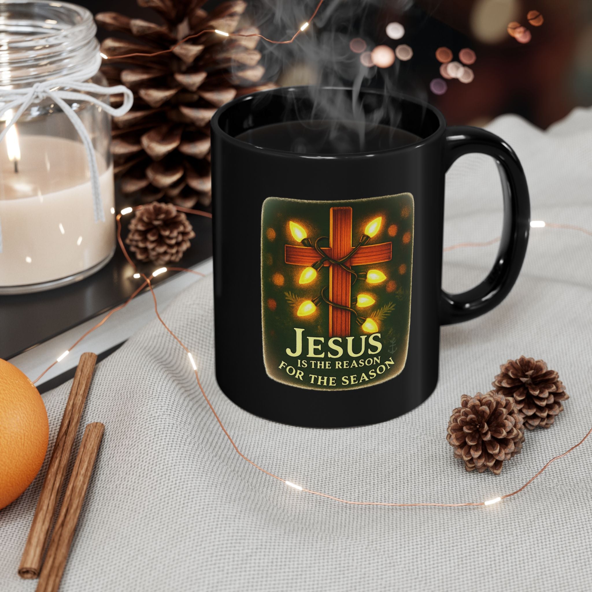 Jesus Is the Reason for the Season Mug | Christian Christmas Coffee Cup | Faith Inspired Holiday Gift