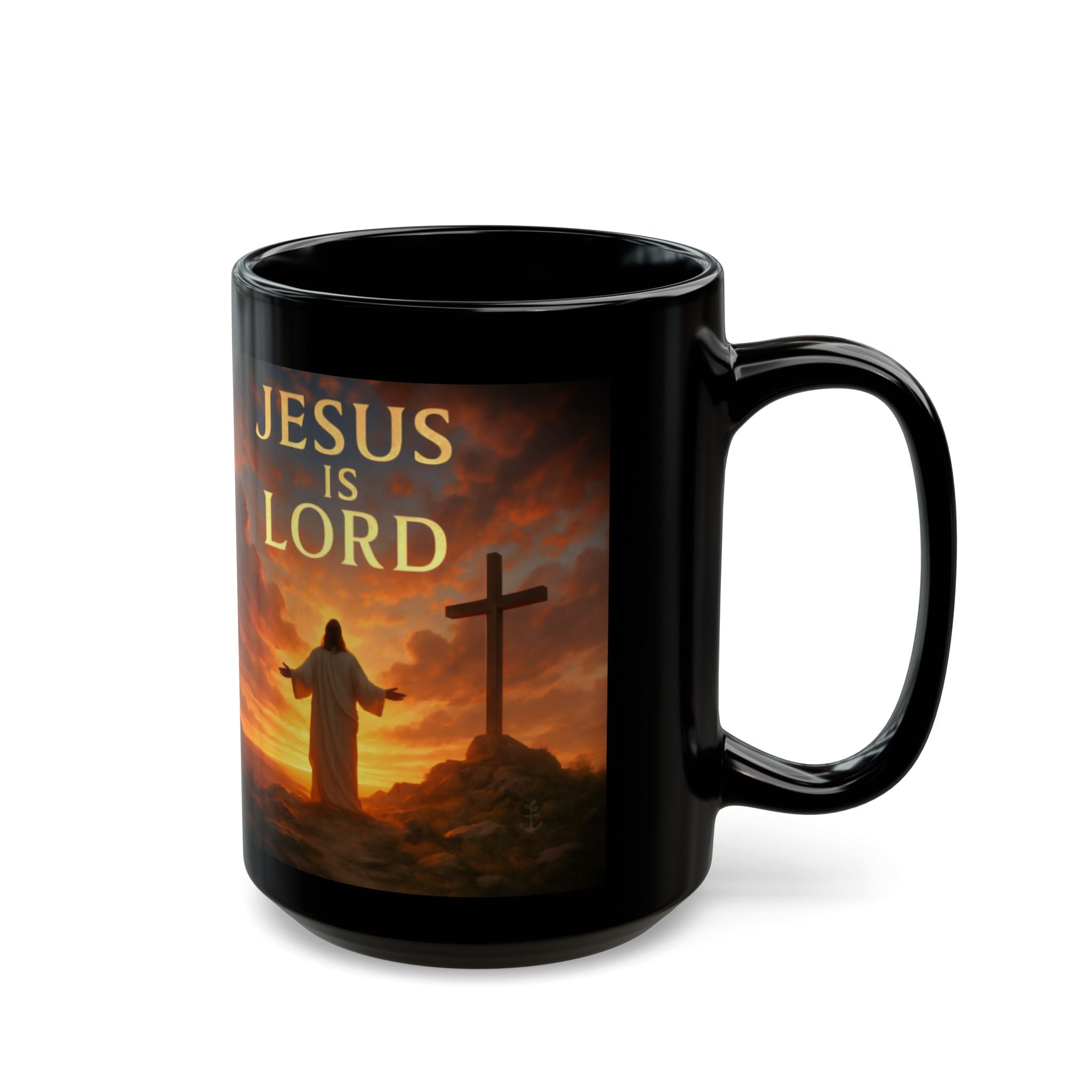 Jesus Is Lord Sunrise Mug | Christian Black Ceramic Coffee Mug (11oz & 15oz)