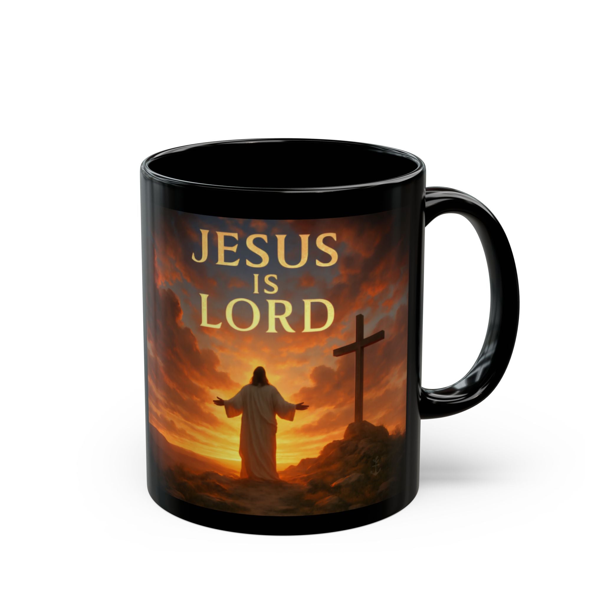 Jesus Is Lord Sunrise Mug | Christian Black Ceramic Coffee Mug (11oz & 15oz)